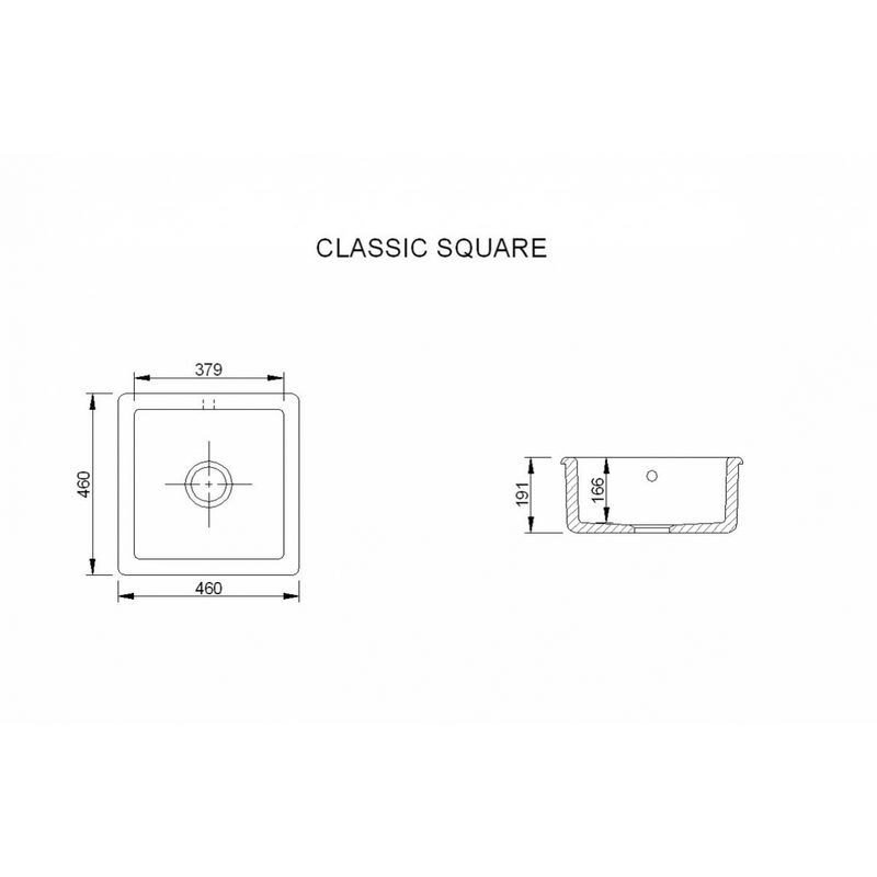 Diskho i porslin Shaws Classic Square