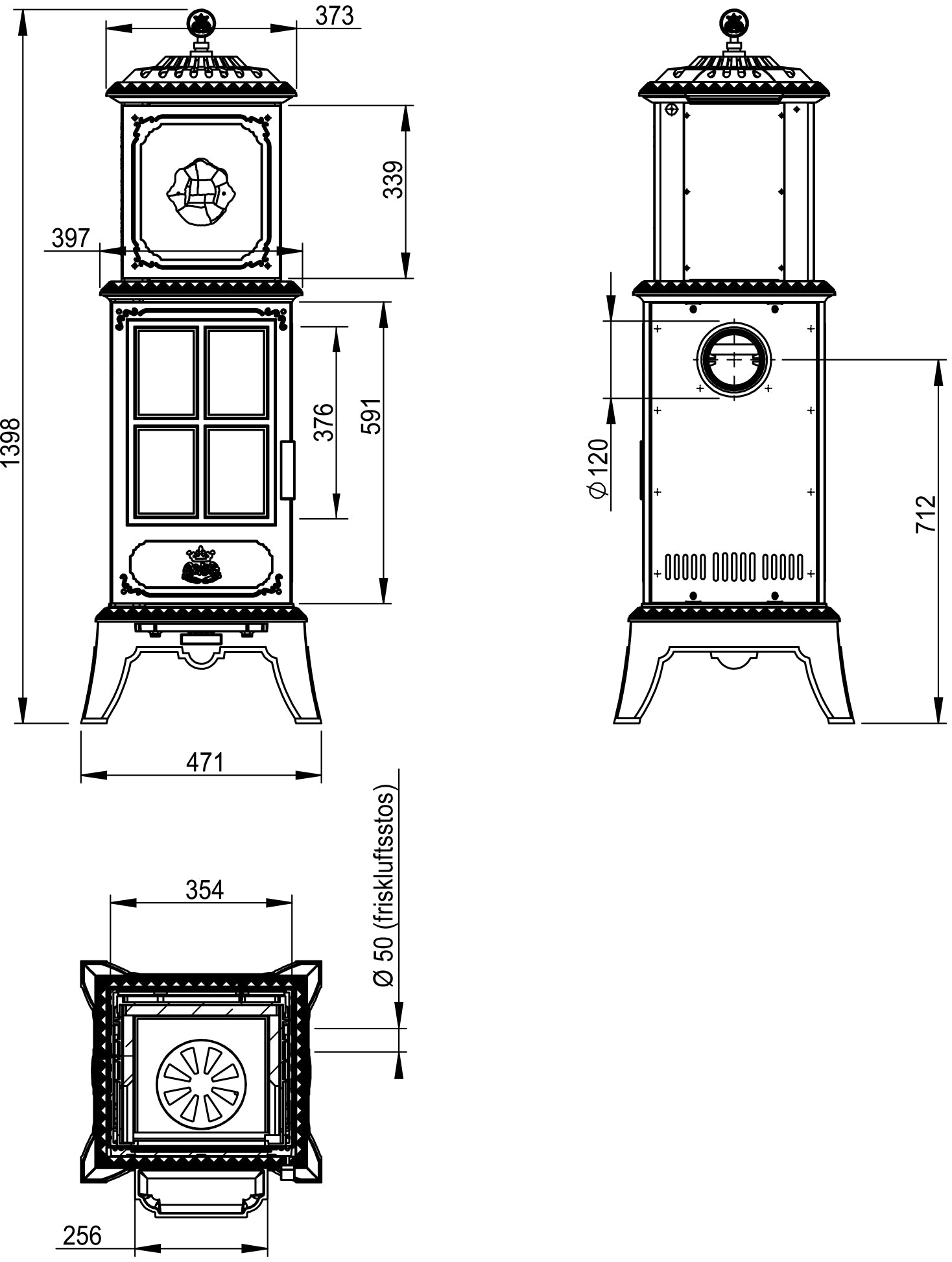 Kamin Westbo Victoria 240