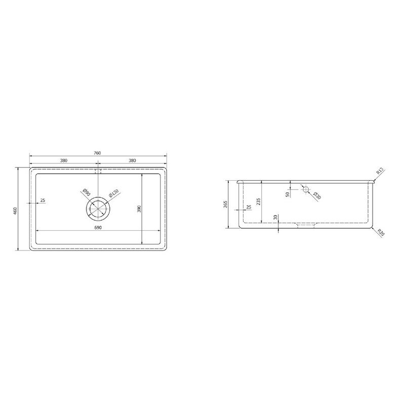 Diskho i porslin Shaws Classic Inset 760