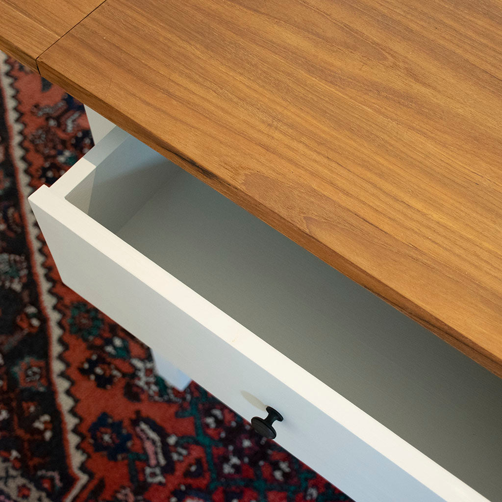 Slagbord teak/ljusgrå Vera